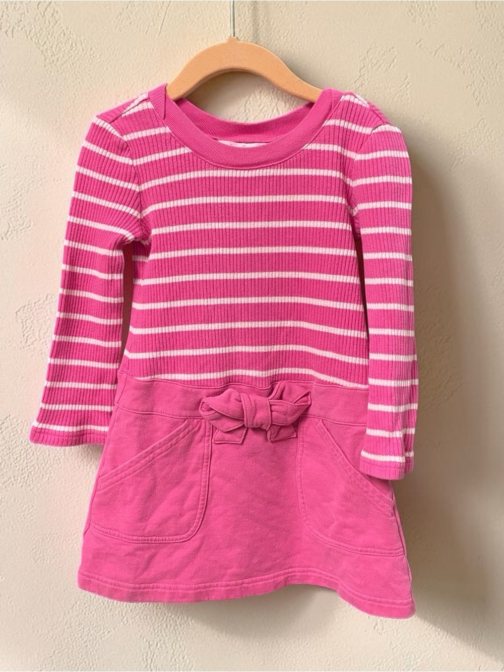Lilly Pulitzer Pink & White Striped Long-Sleeve Dress with Bow